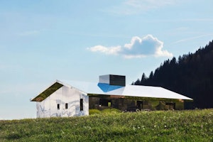 The Mirage Gstaad Mirror Pavilion Reflects the Alps Scenery