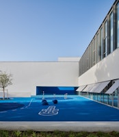 ​​A Multifunctional Building Covered in Blue Palette