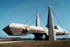 A Concrete Beast in Bahia Looks Like A Suspension Bridge