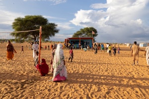 Shipping Container Transformed By MVRDV Into Sports And Community Center for Refugees