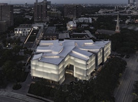 Curved Roof with Glass Tubes Typical of the Nancy and Rich Kinder Building at the Museum of Fine Art